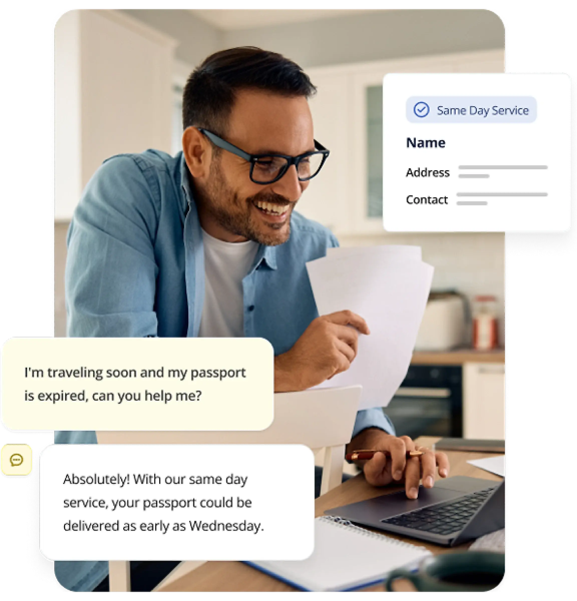 Your passport in 3 easy steps